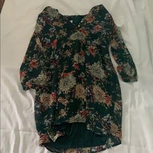 A New Day XXL Green Floral Dress